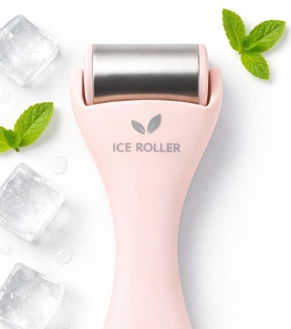 Ice Roller Facial  de Acero Inoxidable· Rodillo de Hielo Facial Masajeador Frio para la Cara y Cuello