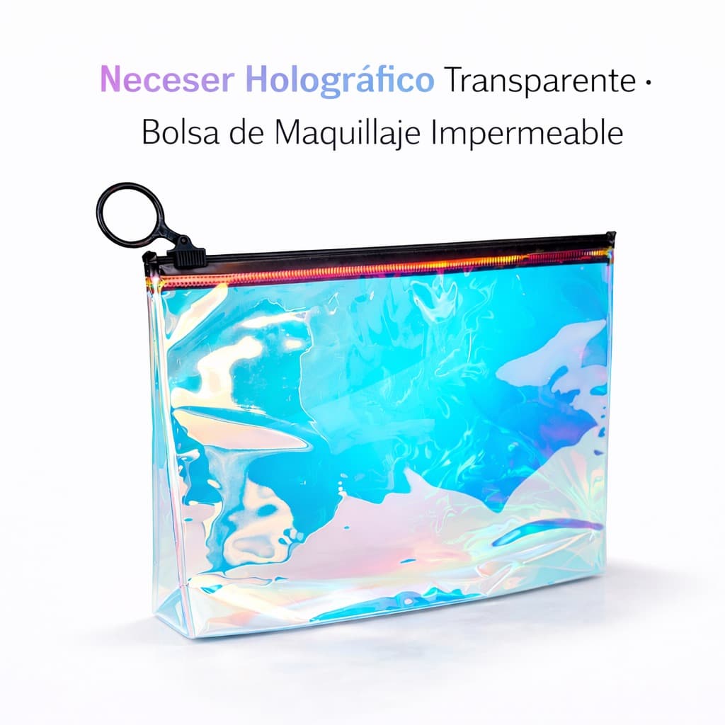 Neceser Holográfico Transparente